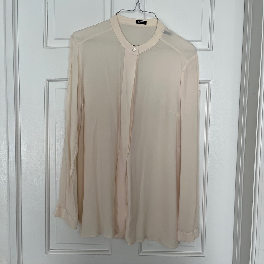 JIL SANDER Cream Button-Up Blouse